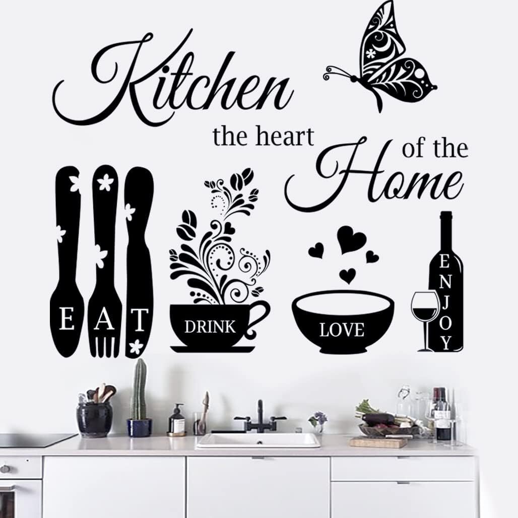 Kitchen Wall Stickers Dining Room Quotes Decals The Kitchen The Heart Home