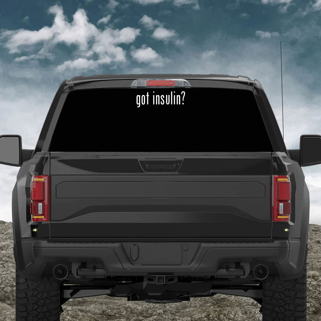 GOT INSULIN? Diabetic Vinyl Graphics Side Decal Custom Car FUNDRAISING JDRF
