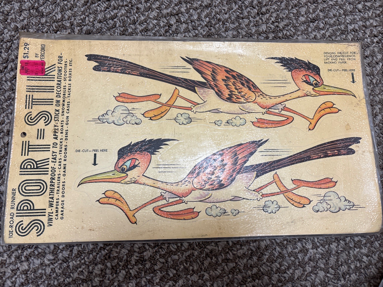 1960’s-70’s SPORT STIK Original Vinyl Sticker-Decal-UNUSED-Great Display-NOS