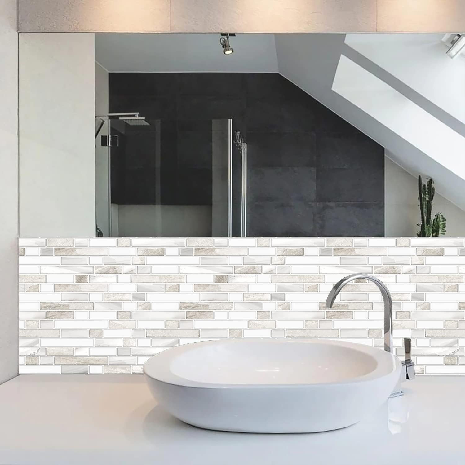 Thicker Design Peel and Stick Tile Backsplash, 12”×12”Stick on Backsplash for…