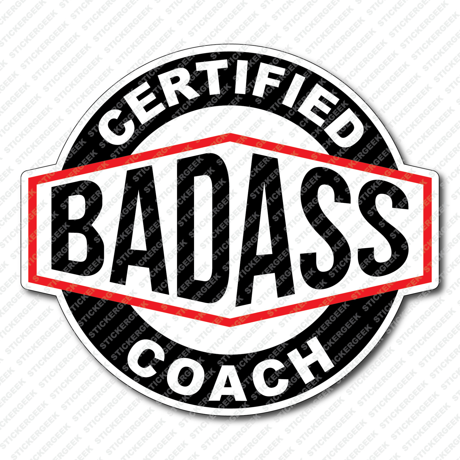 Certified Bad Ass Coach Water Bottle Team Sports Decal Sticker
