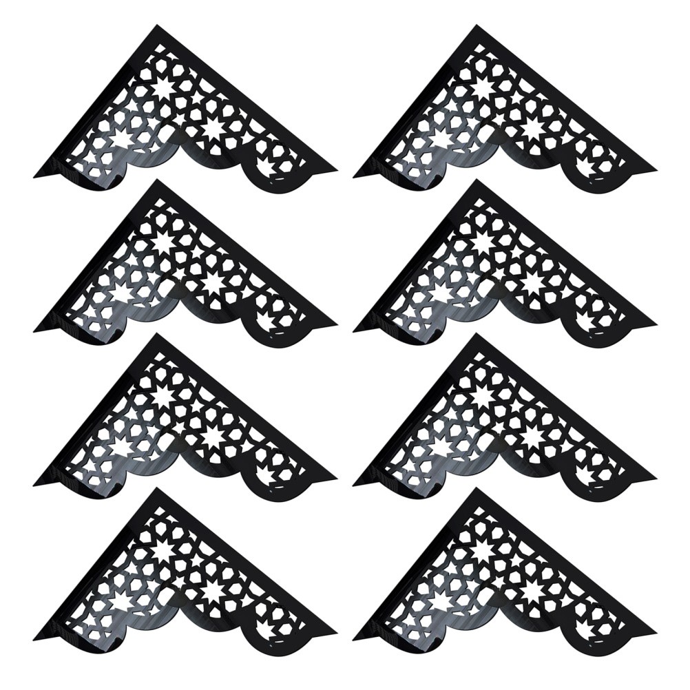 8 Pcs Corner Decorative Decals Door Acrylic Mouldings
