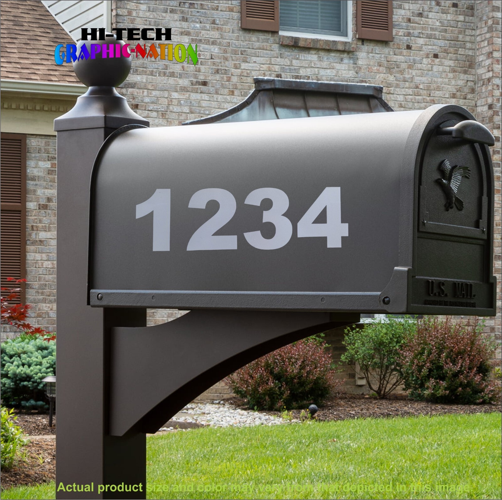 WHITE REFLECTIVE Street Address Mailbox House ID Number vinyl decal sticker
