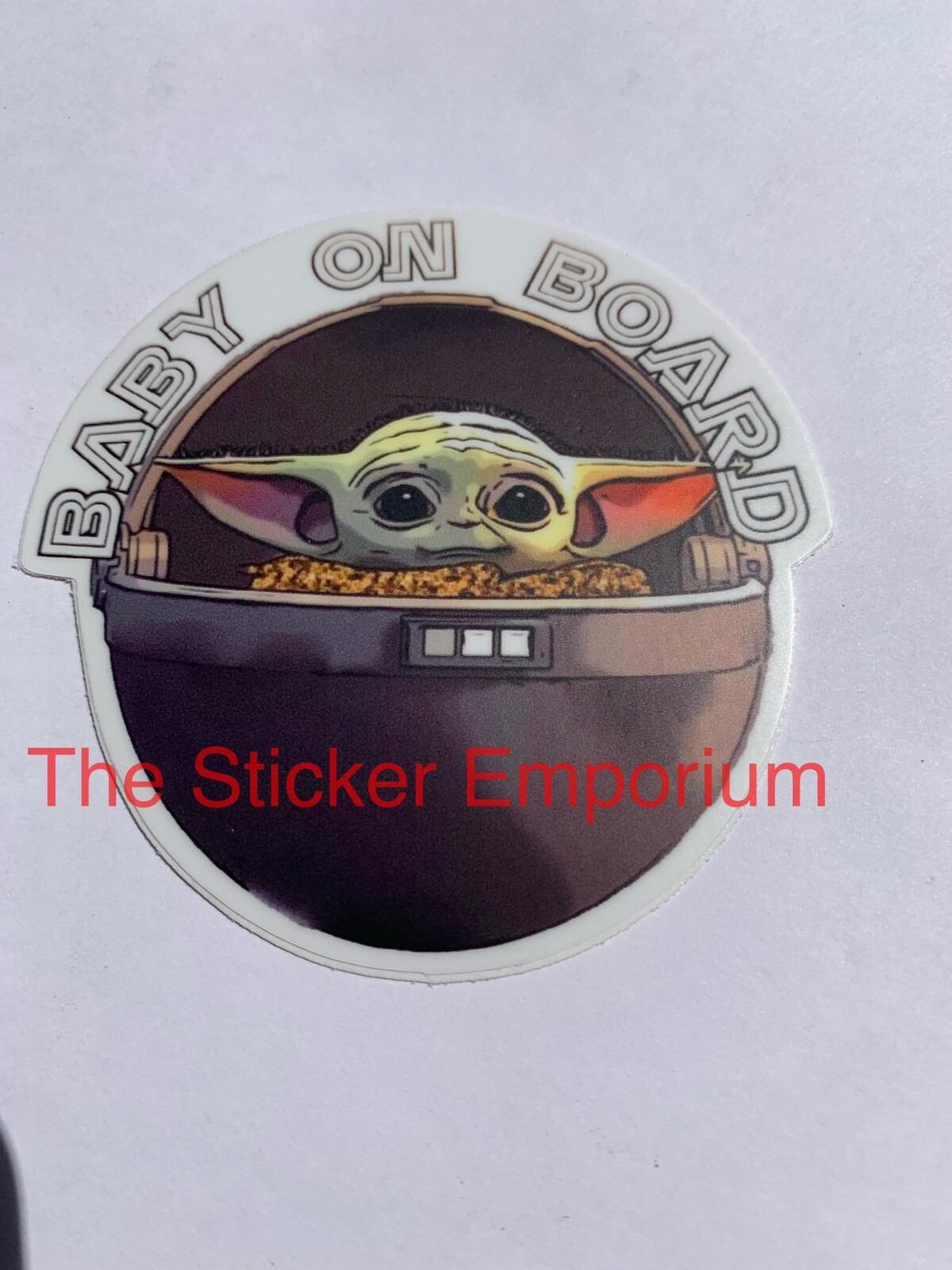 Baby Yoda On Board Mandalorian Star Wars Vinyl Sticker Bundle Jedi Decal