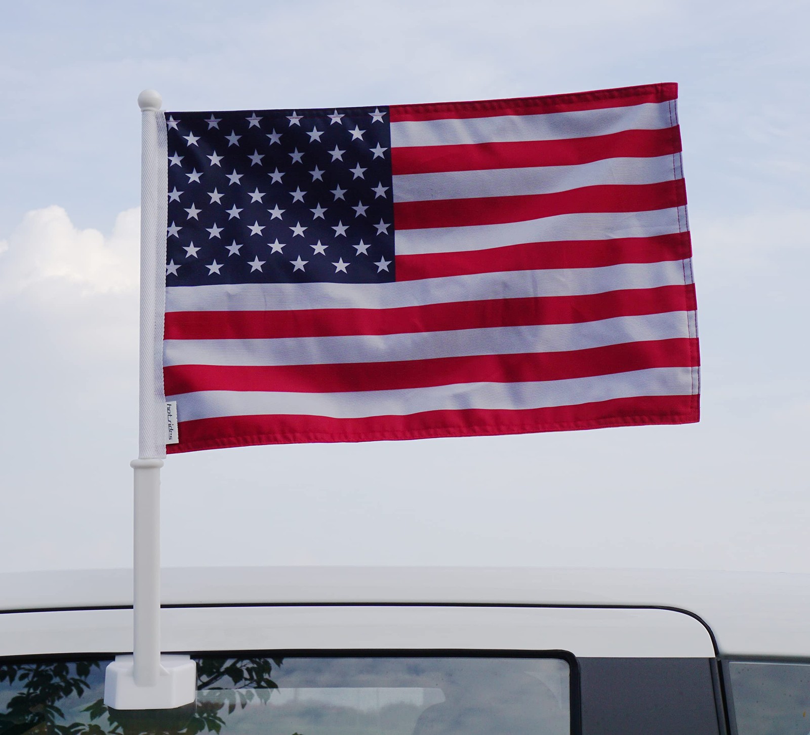 2 PCS Premium Double Sided Three Layer Heavy Duty Car Flag 12×18 Inch Mount