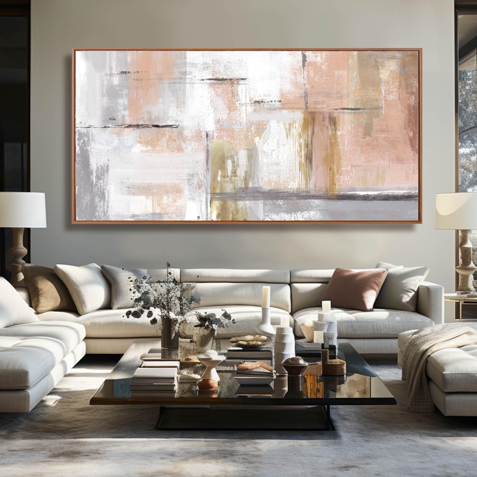 Kureful Large Painting Gold Abstract Wall Art for Living Room Bedroom Office …