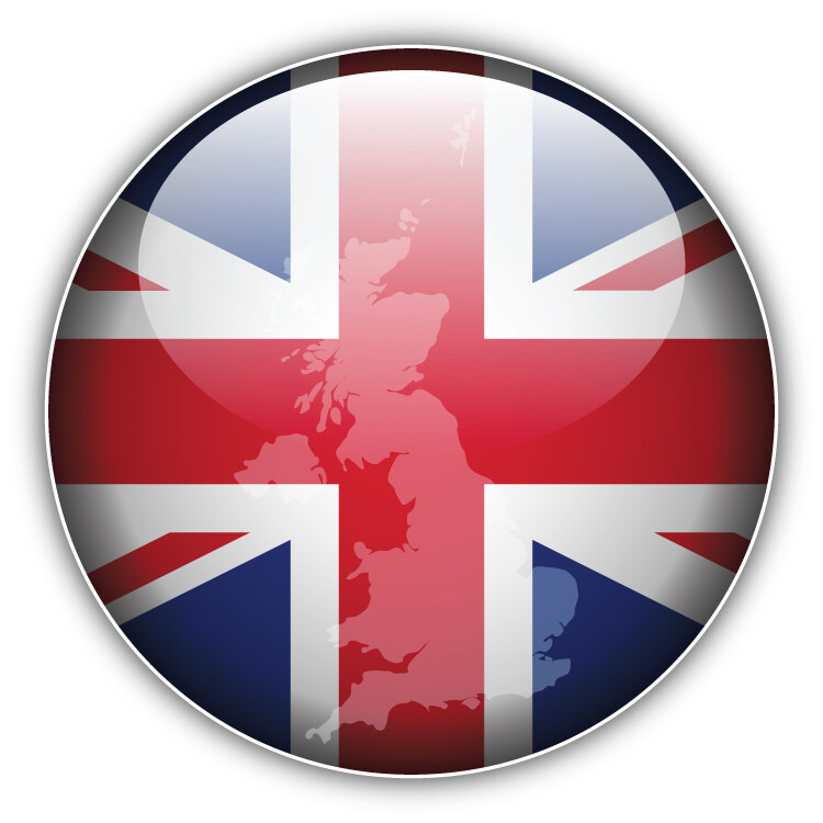 United Kingdom Glossy Flag Map Label Car Bumper Sticker Decal “SIZES”