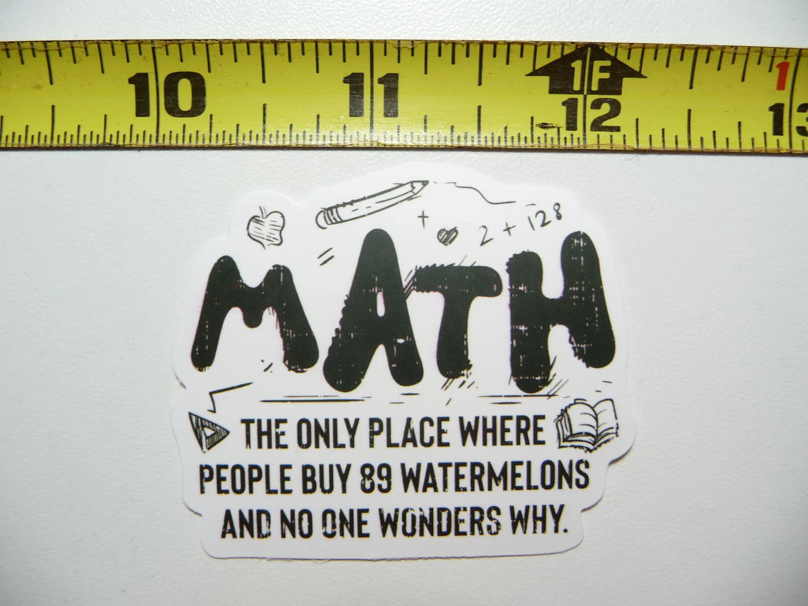 FUNNY STATEMENT READING PROBLEM MATH SMALL STICKER DECAL MATHEMATICS SCHOOL