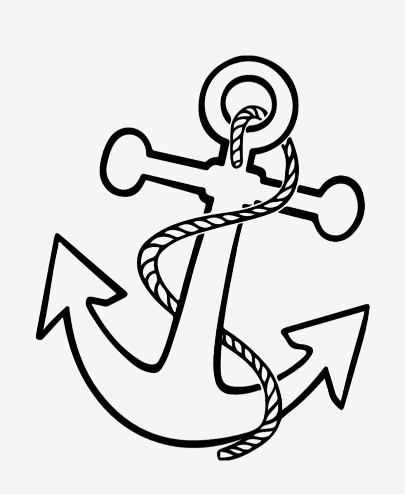 Anchor Sticker Vinyl Decal – Nautical Boat Naval Ocean Sea Car Window Bumper