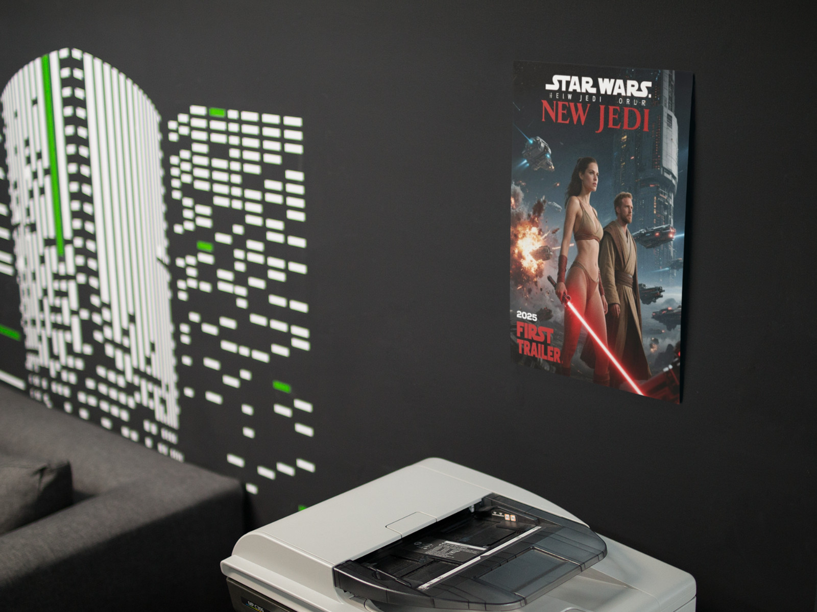 STAR WARS New JEDI Wall Vinyl Decal Poster CANVAS Print Removable Adhesive