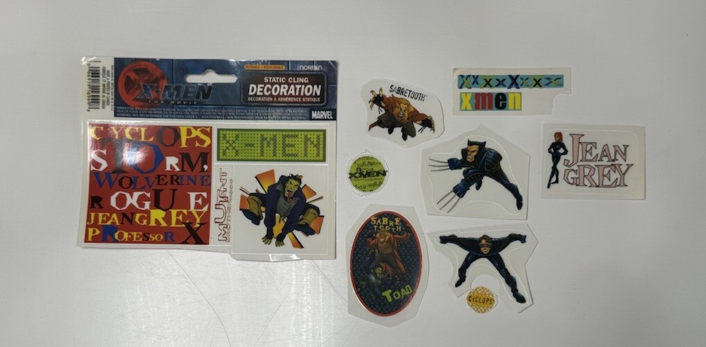 X-Men Movie JEAN GREY WOLVERINE CYCLOPS Window Cling TOAD SABRETOOTH Deadpool