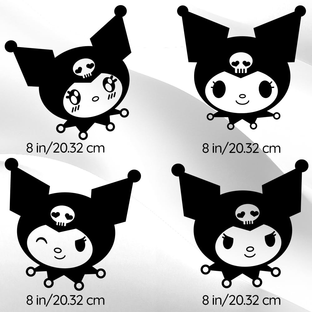 Kuromi Room Decor Wall Art Decal Stickers for Girls – 8″ x 8″ – Kawaii Anime …