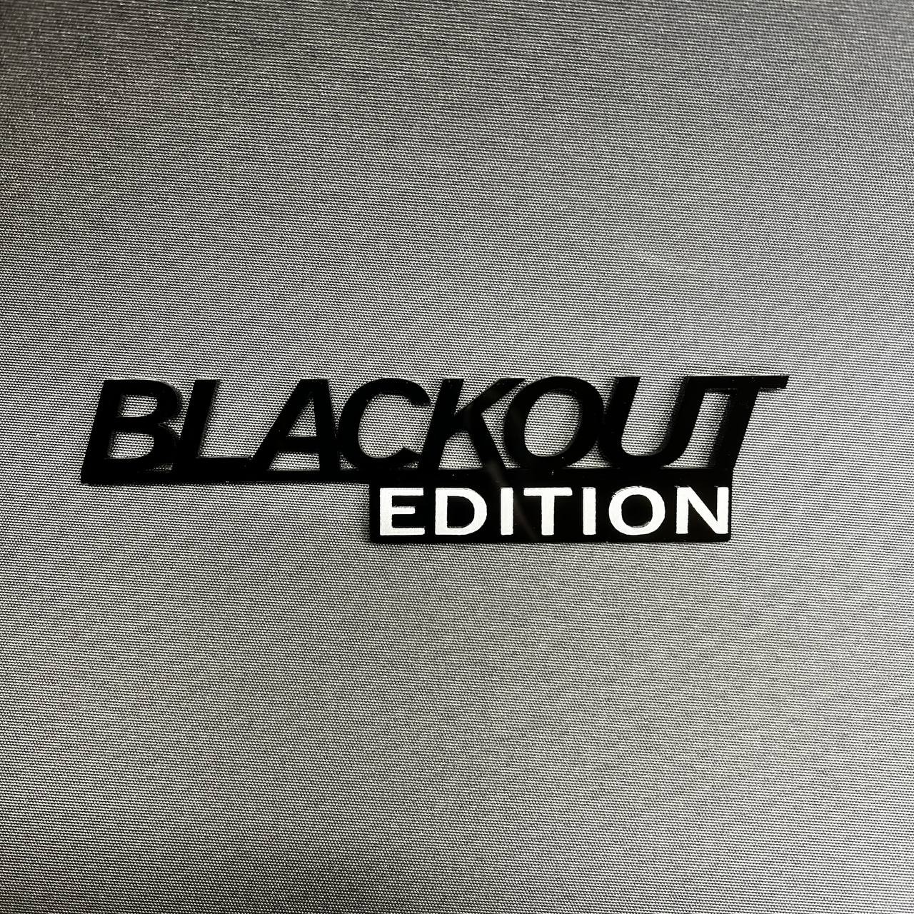 1PC BLACKOUT EDITION Custom 3D Text Car Badge Fender Emblem Tailgate Toolbox