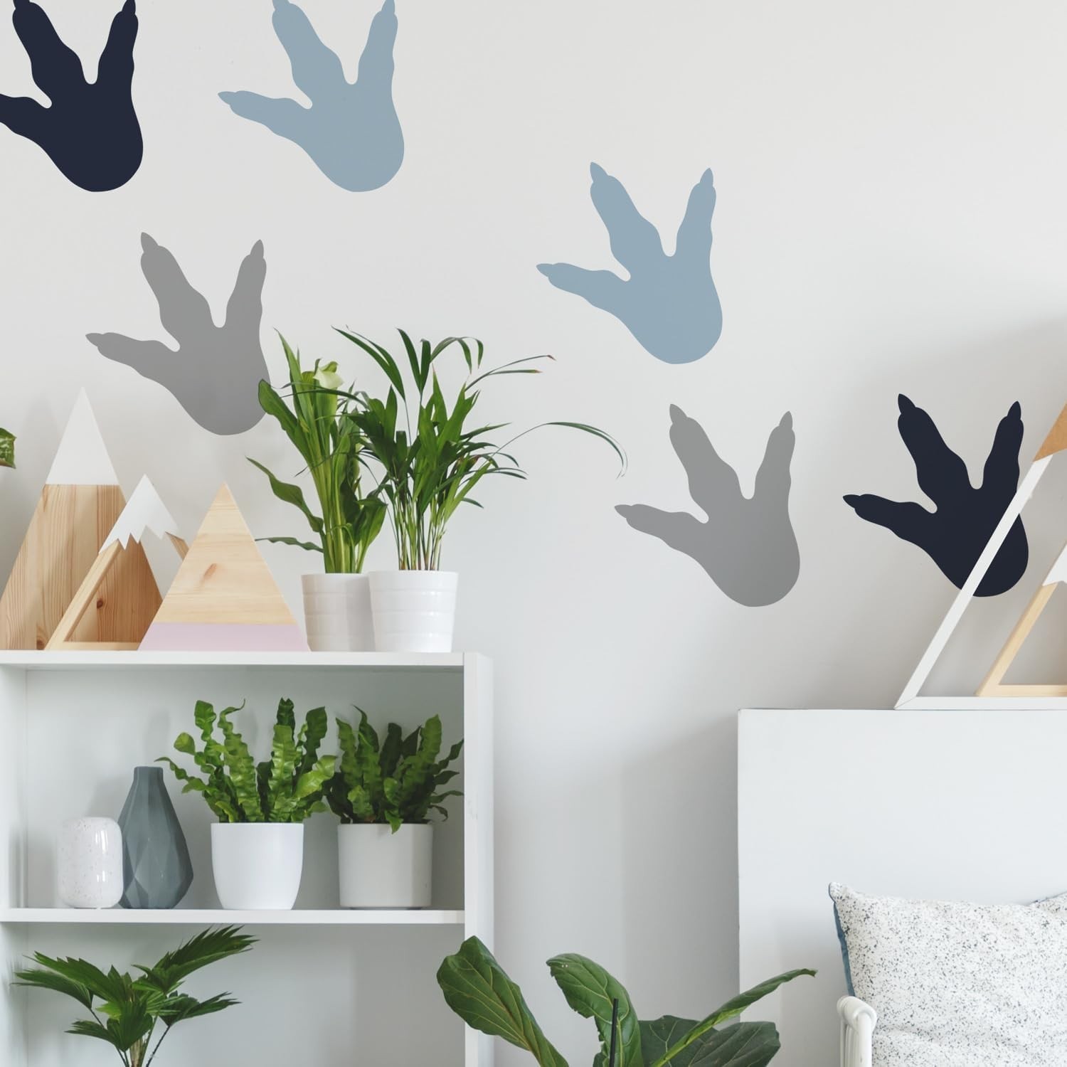 Dinosaur Feet Peel and Stick Wall Decals Set – 28 Reusable Vinyl Designs