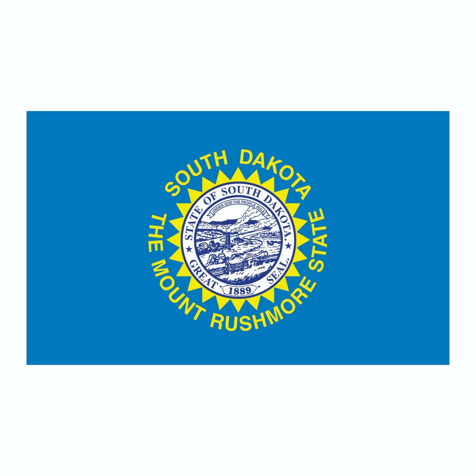 South Dakota State Flag Sticker, Decal, Bumper Sticker Vacation Sticker 3″x5″
