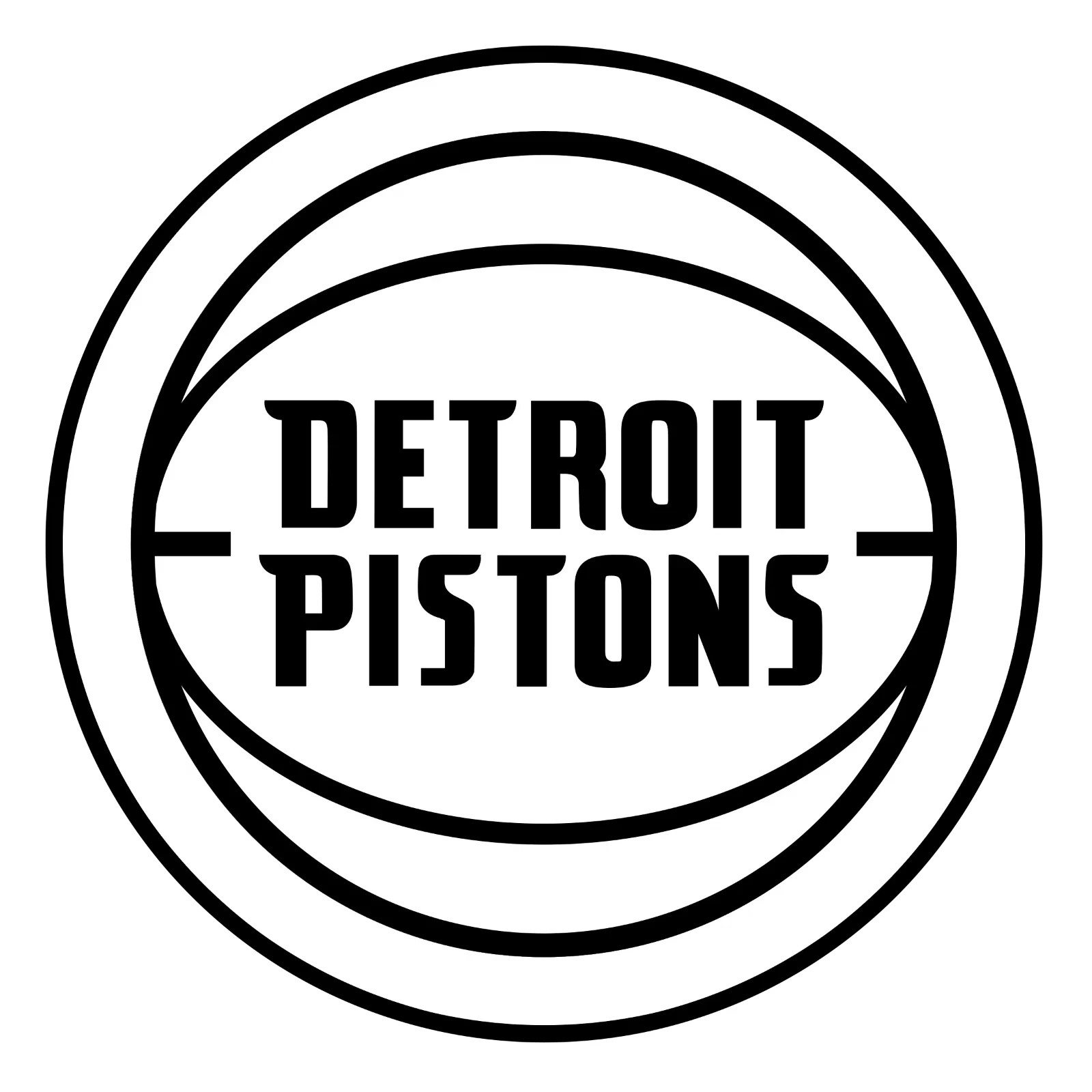 Vinyl Decal Car Truck Sticker Wall NBA Basketball – Detroit Pistons Logo v2