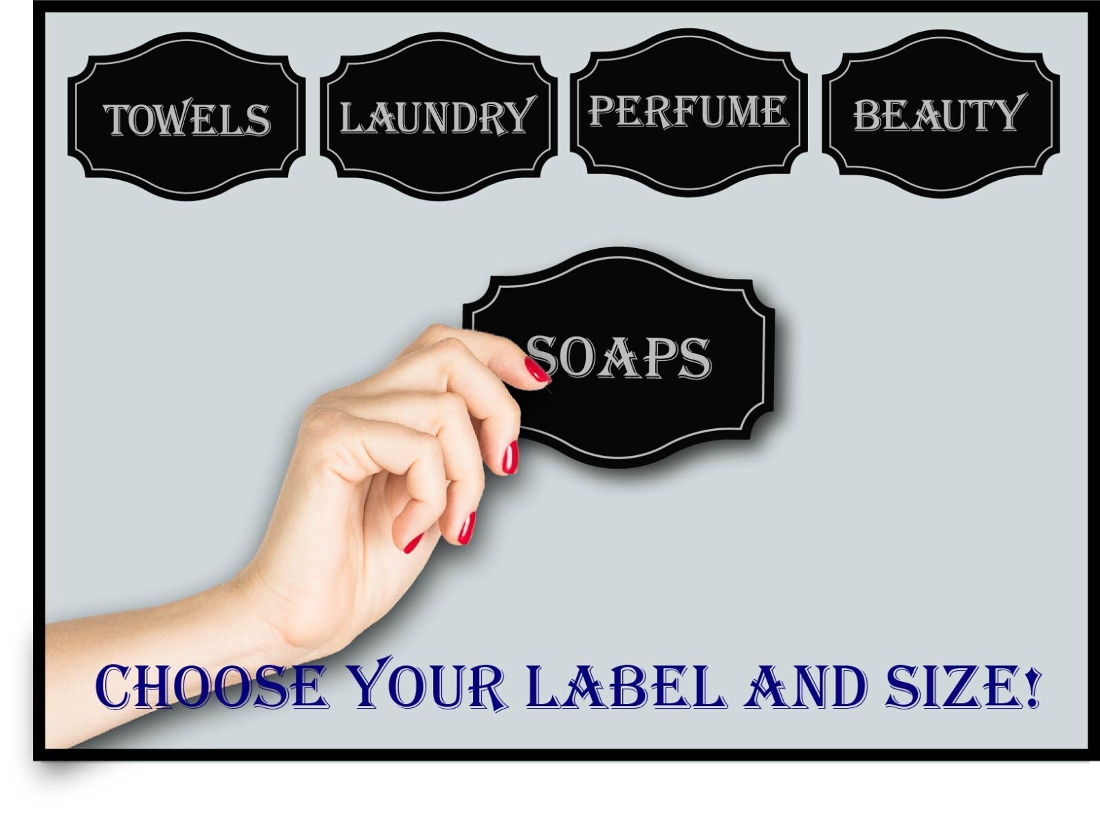 Bathroom Label Decal Sticker Bath Jar Soaps Wash Room Beauty Home Decor Laundry