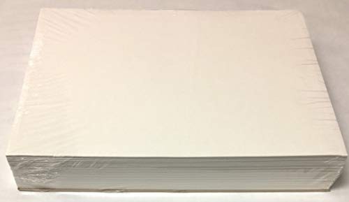Plain White Addendum Car Window Stickers with Adhesive (Blank) 250 Qty. (8.5