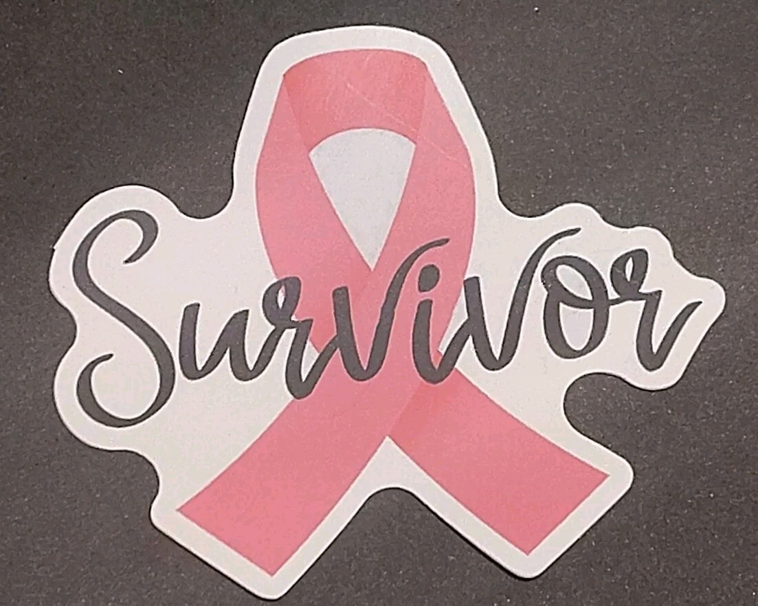 Breast Cancer Awareness Sticker Survivor Pink Ribbon 2.25″ Decal
