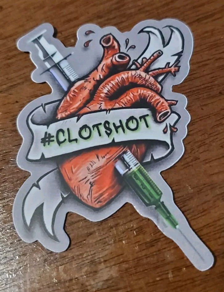 CLOT SHOT 💉 STICKERS 3″ Heavy Duty Weather Proof Vinyl