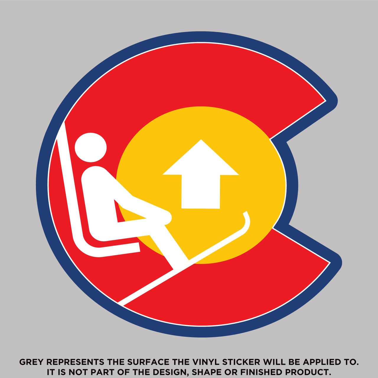 Skier On Lift With Colorado Flag C