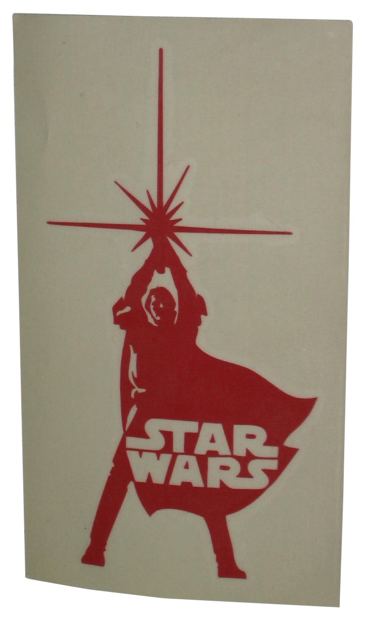 Star Wars Luke Skywalker Silhouette (2005) CD Visionary Red Sticker Car Decal