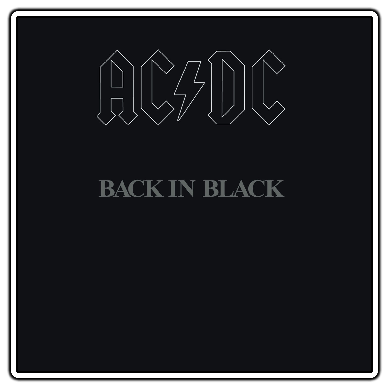 ACDC – Back In Black Album Cover Sticker Waterproof Vinyl Decal Die-Cut