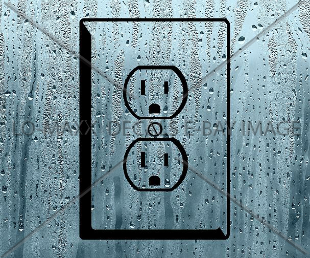 Wall Outlet Electric Socket Creative Unique Art Design Die Cut Vinyl Decal