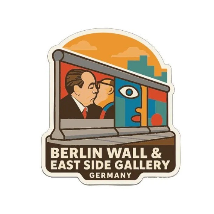 Berlin Wall & East Side Gallery Germany Iron On Heat Transfer Vinyl HTV Symbolic