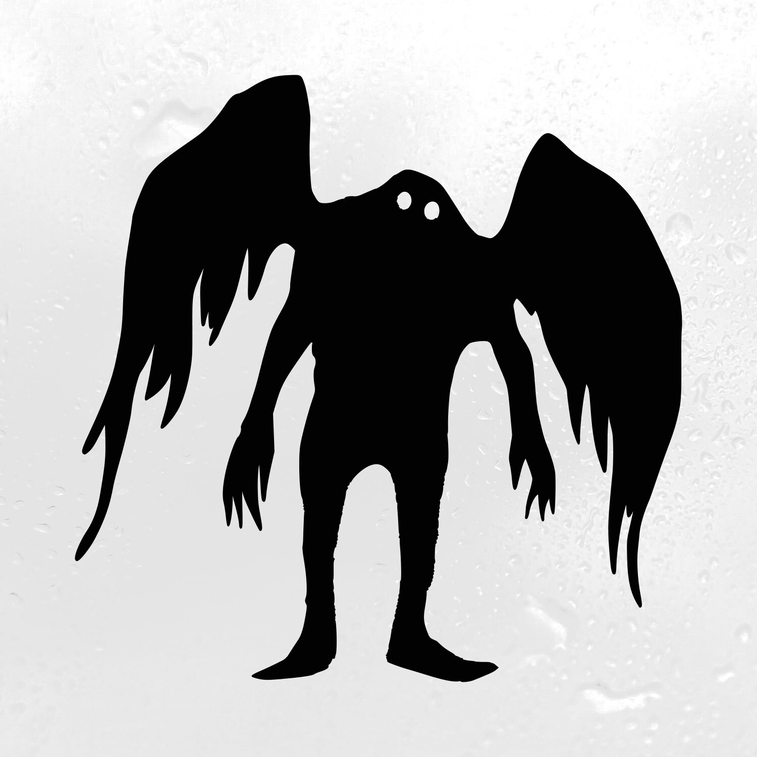 Mothman Vinyl Decal V4 | WV Crytpid Moth Folklore Legend | Die Cut Sticker