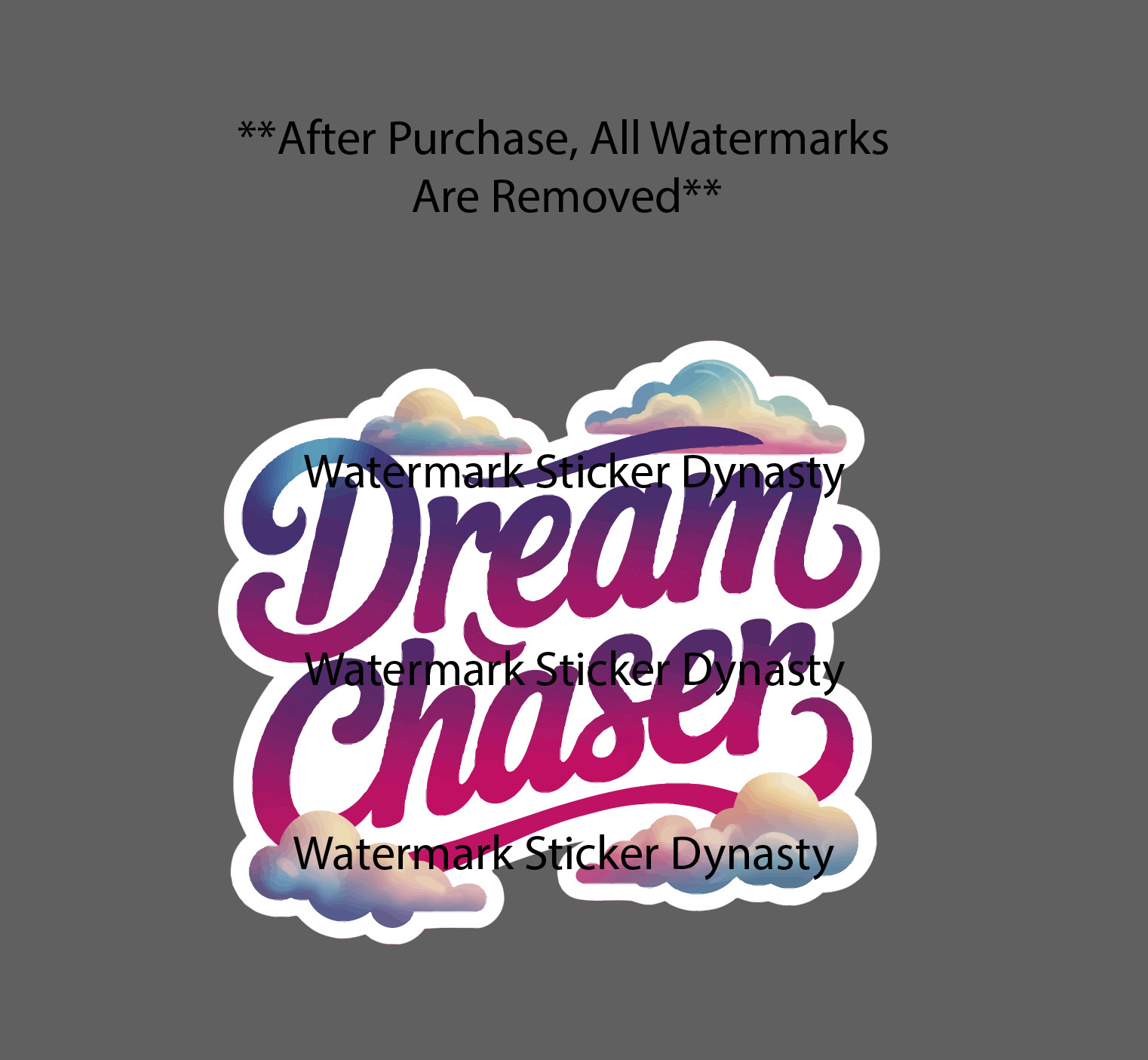 Dream Chaser Sticker Waterproof Decal Clouds Business Money Ambition Gift NEW