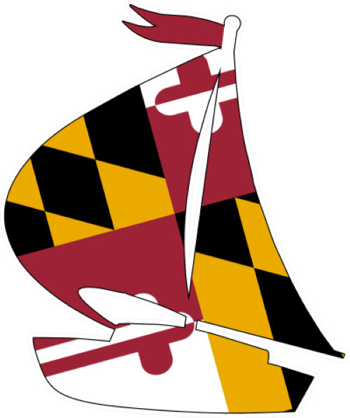 Maryland sail boat sticker