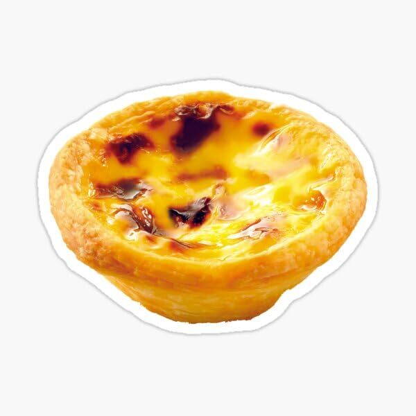 Hong Kong Style Egg Tarts Custard Dessert Dim Sum Food Vinyl Decal Sticker