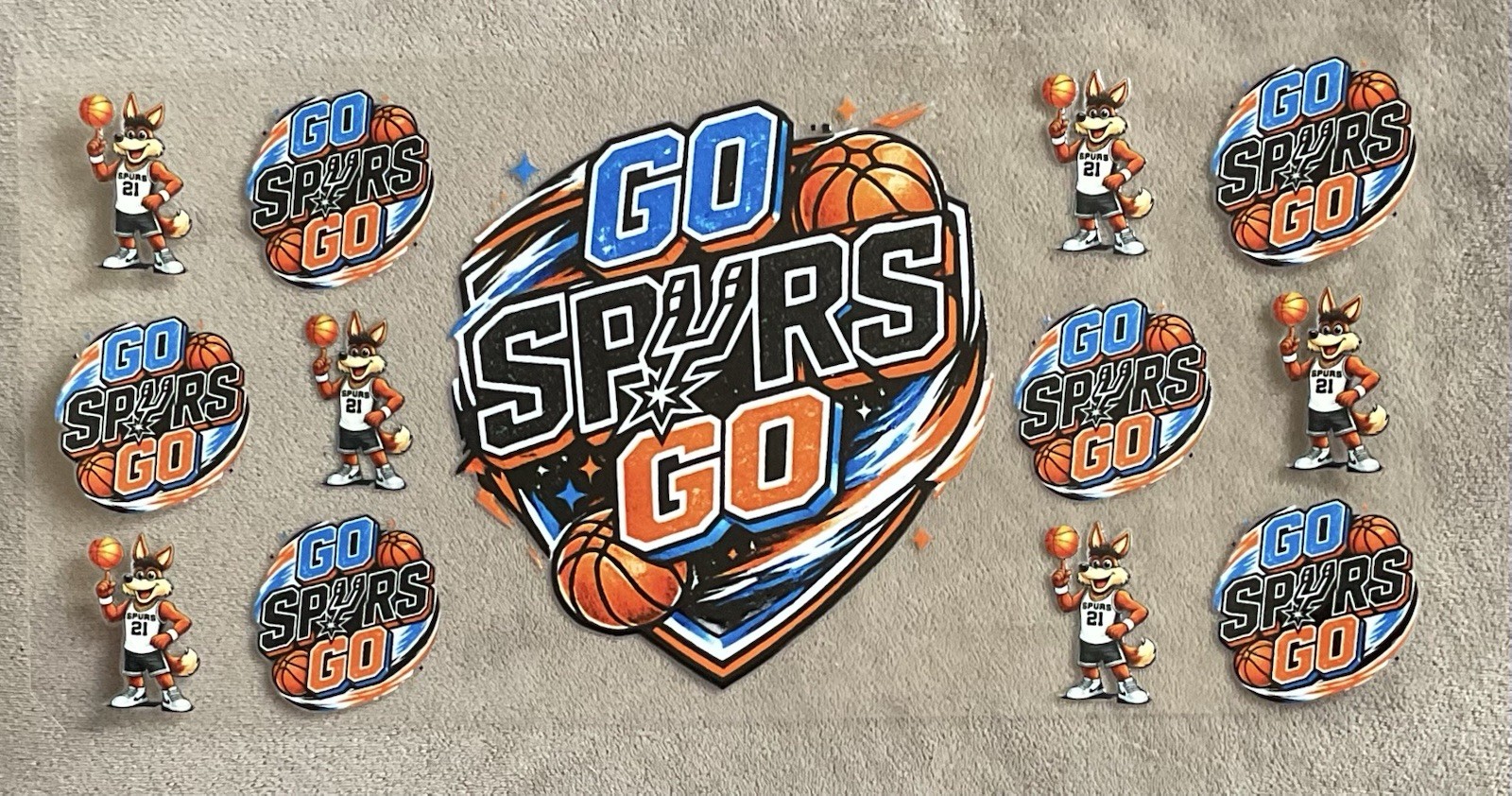SAN ANTONIO Basketball Team UV DTF Vinyl Transfer Stickers Cup Wrap DIY Glasses