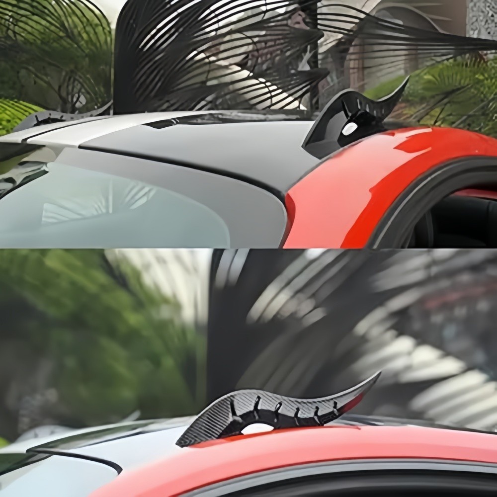2Pcs Car Roof Decoration Car Roof Dragon Horn Modification Personality Universal