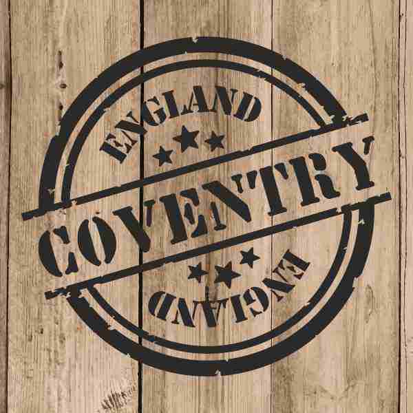 Coventry Sticker Vinyl 10 cm / 4″ Decal Stamp Coventry England Car Laptop Tablet