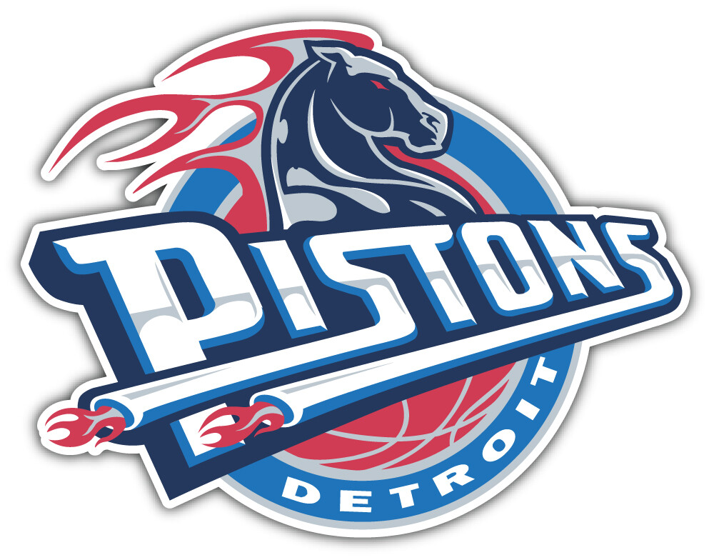 Detroit Pistons NBA Basketball Car Bumper Sticker Decal “SIZES” ID:3