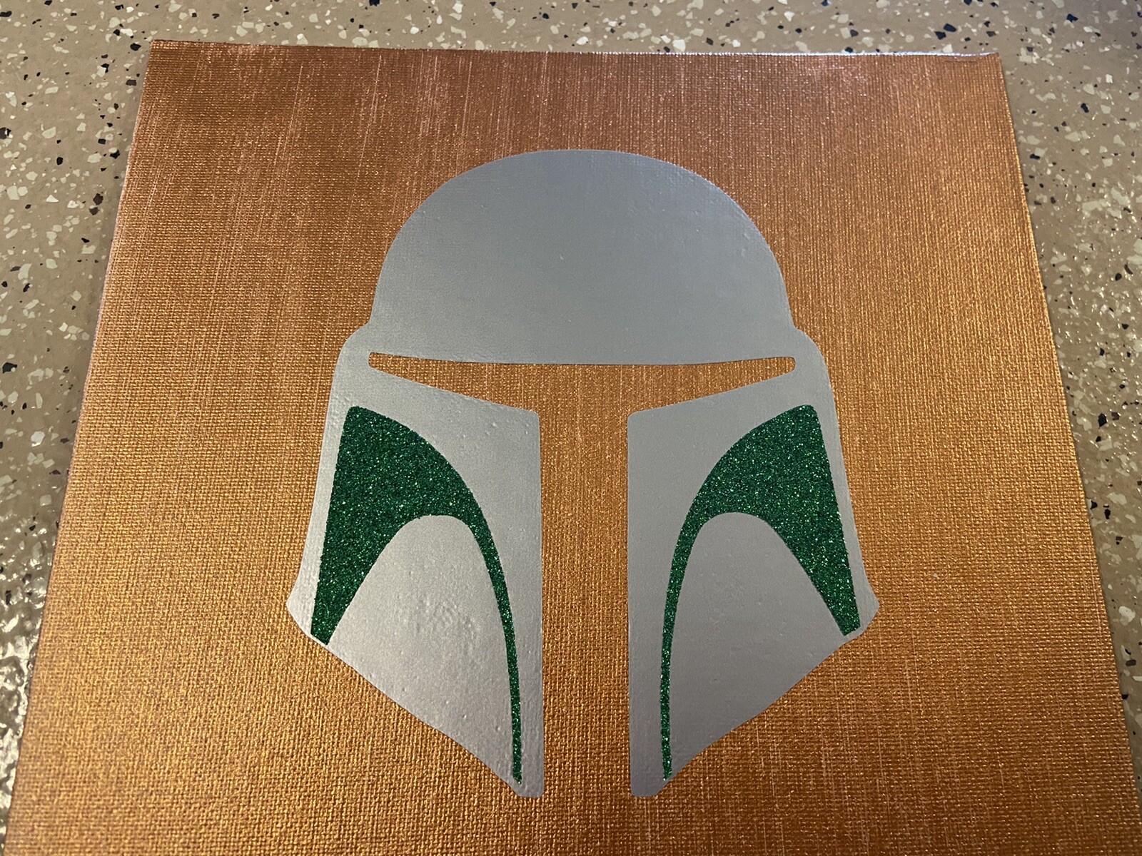 Star Wars Mandalorian This Is The Way Vinyl On Canvas 9×12 Signed Artwork