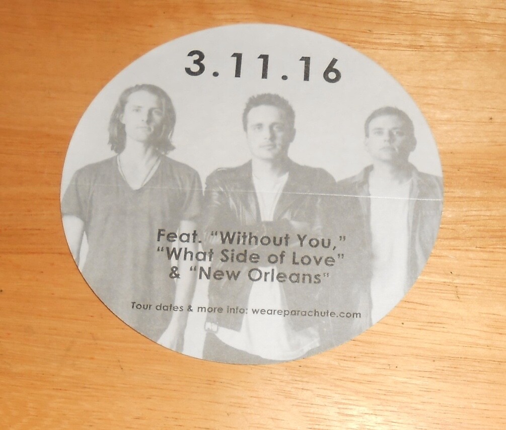 Parachute Wide Awake Sticker Original Promo (circle) 4“ RARE Pop Rock