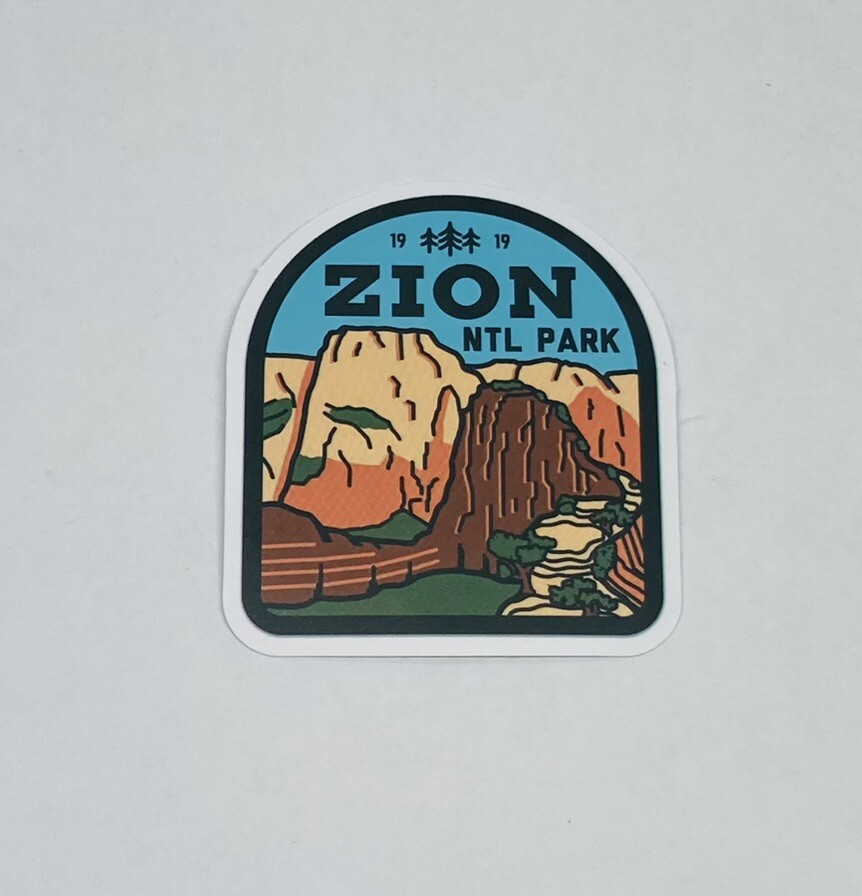 Zion National Park Sticker Since 1919 Utah Art Travel Decal Vinyl Souvenir Tc6
