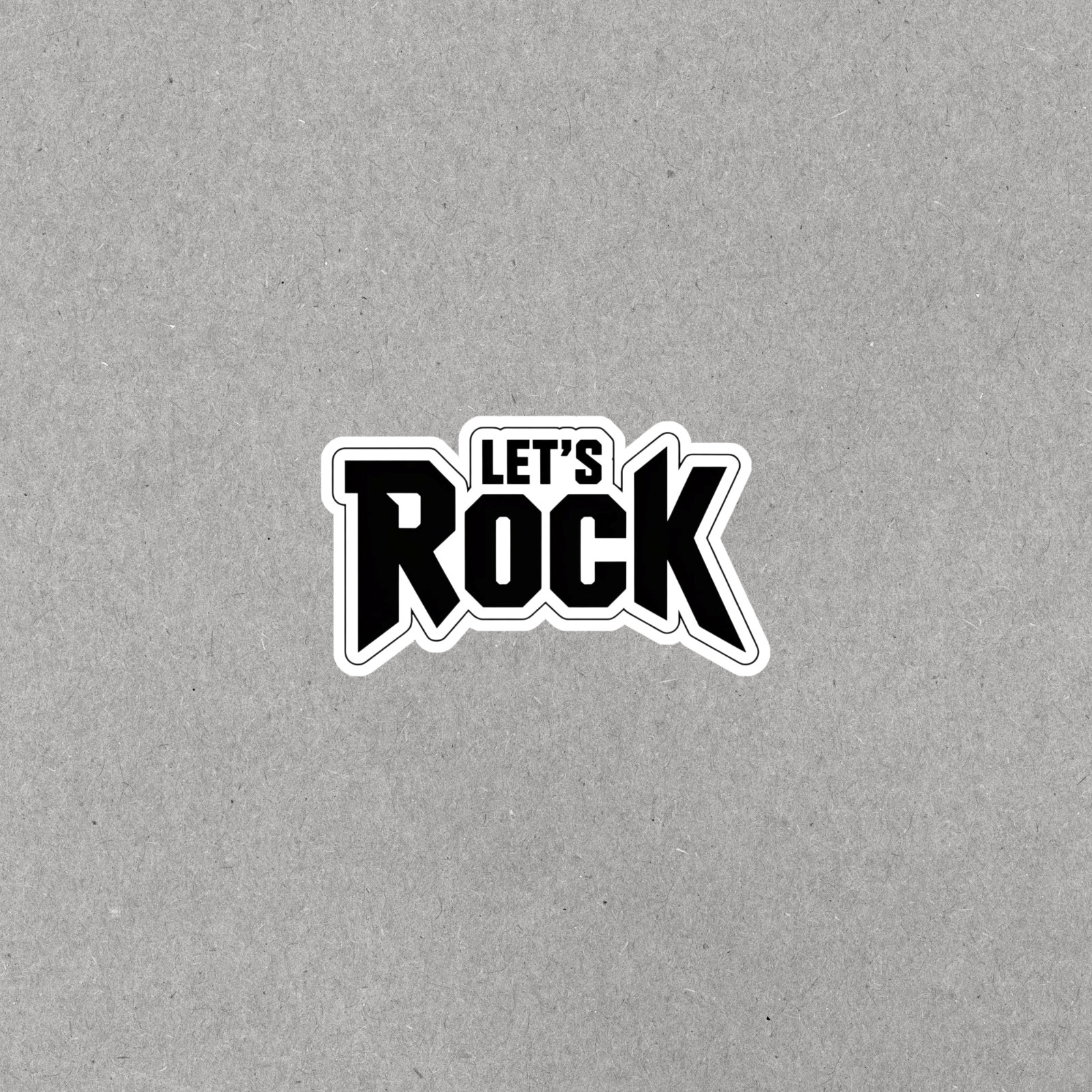Let’s Rock Bold Typography Music Vinyl Sticker Decal #6208