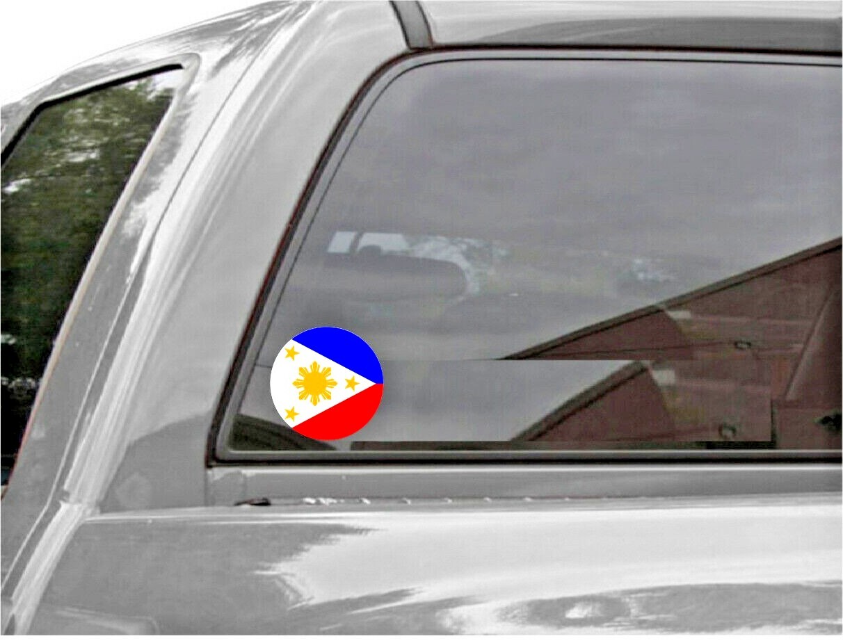 Circular Philippine FLAG Vinyl Window Decal Sticker PHILIPPINES