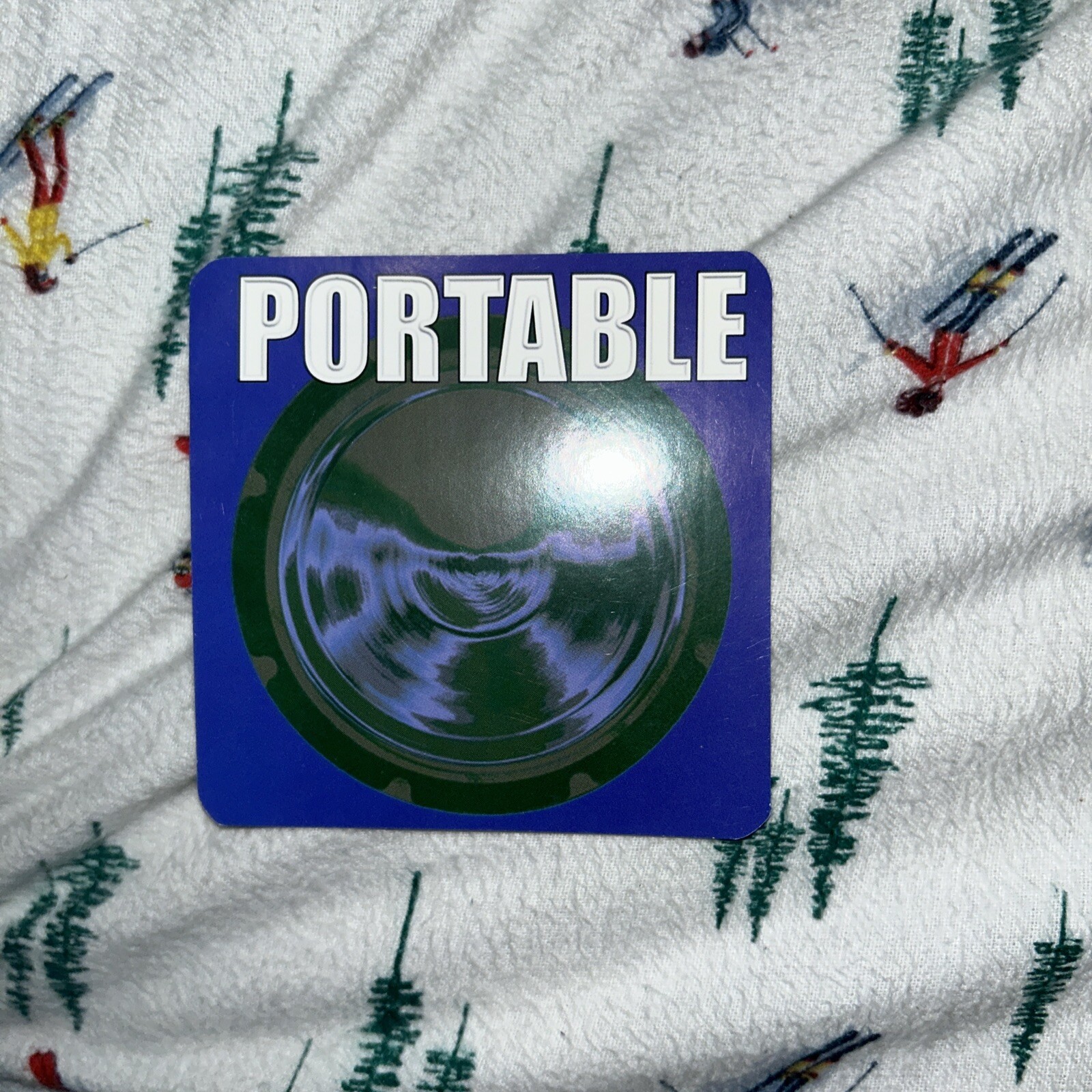 Portable Sticker Decal Square Promo 4” RARE