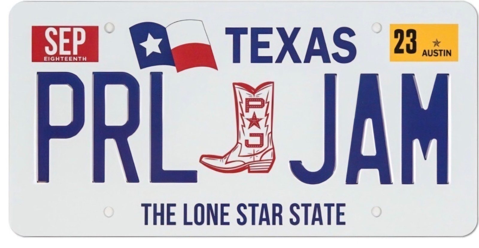 Pearl Jam Austin Texas 6″x3″ Custom License 2023 Die-Cut Vinyl Sticker 9/18/23