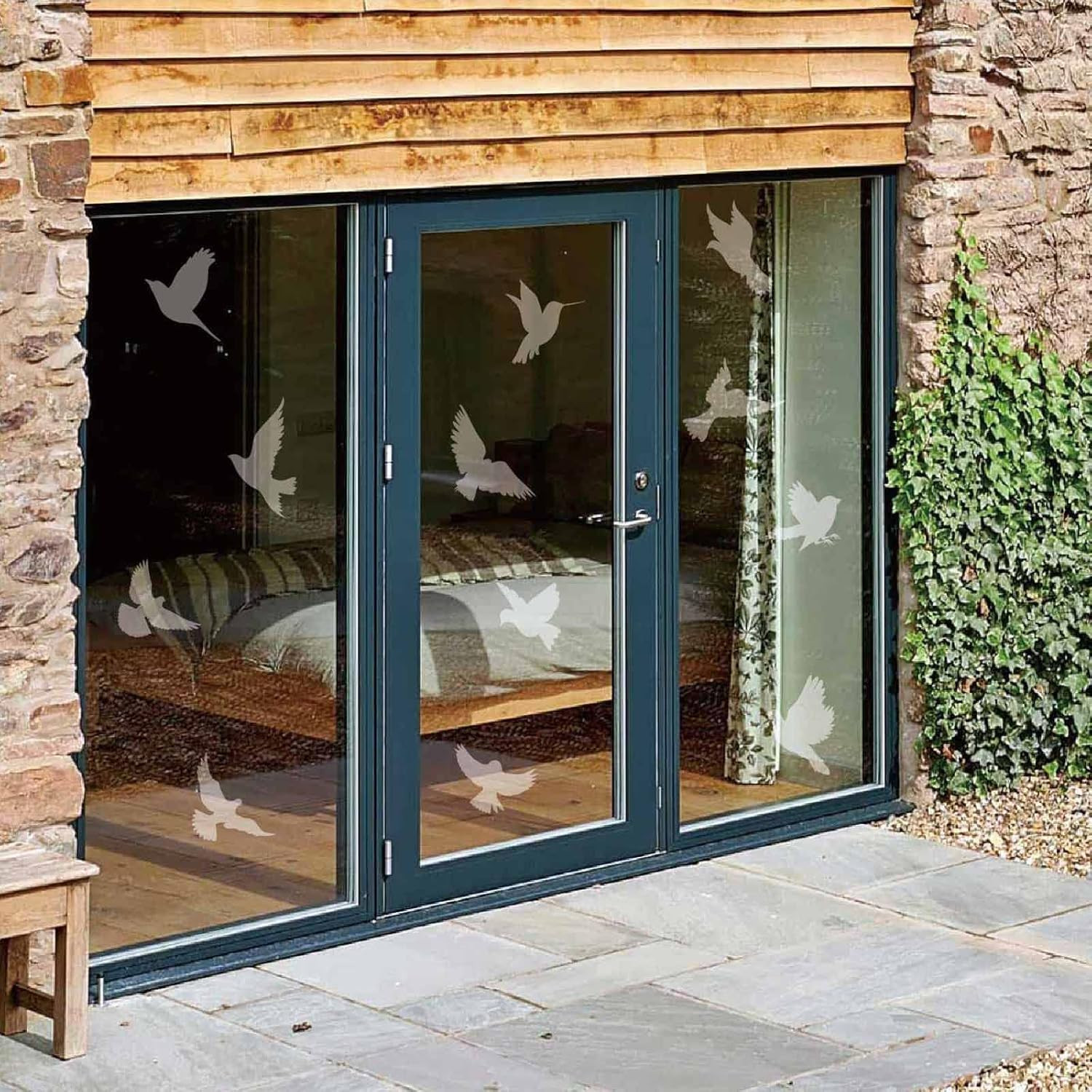 16 Pieces Window Decals to Prevent Bird Strikes, Hummingbird anti Collision