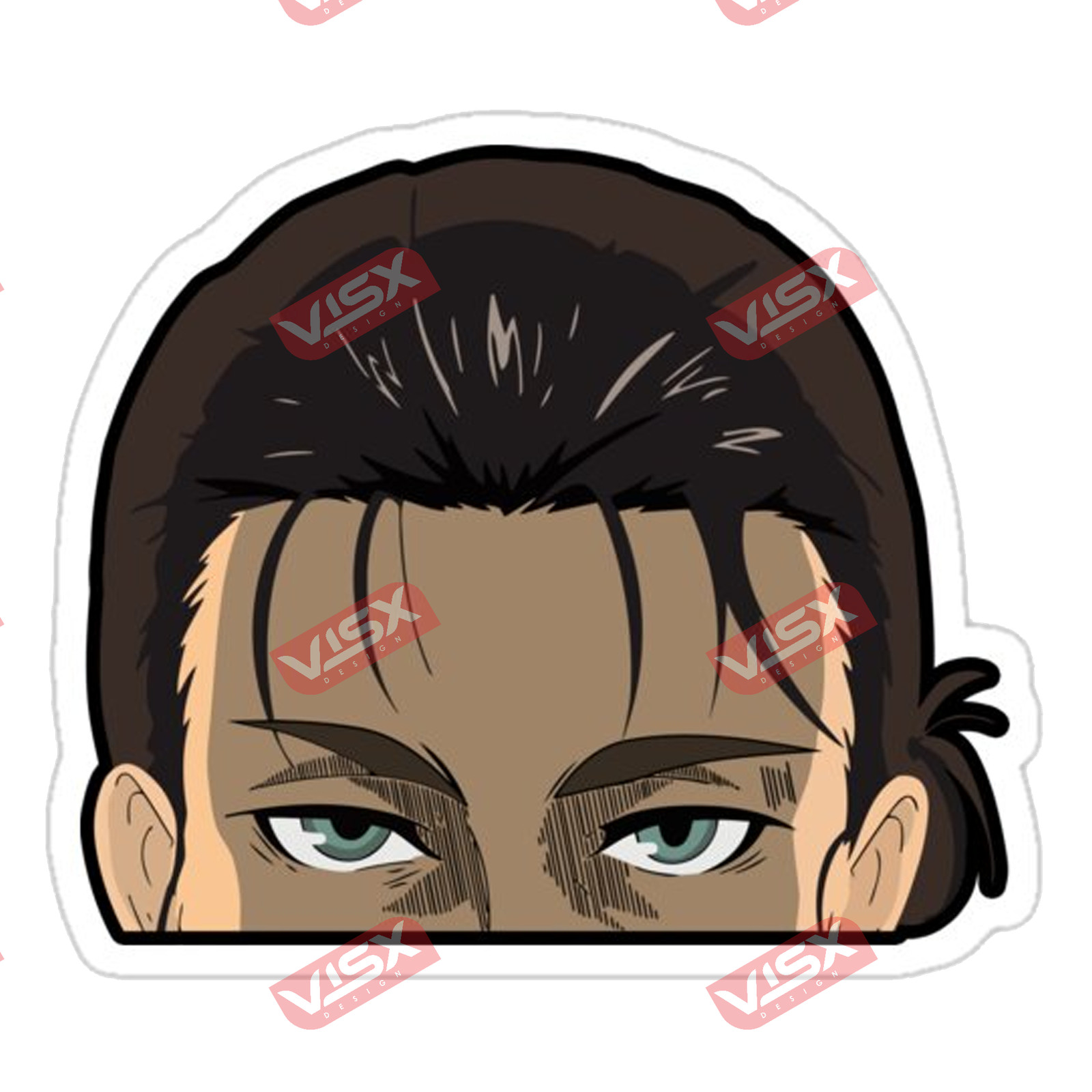 Eren Yeager Anime Bumper Sticker Peeker Attack on Titans Car Decal