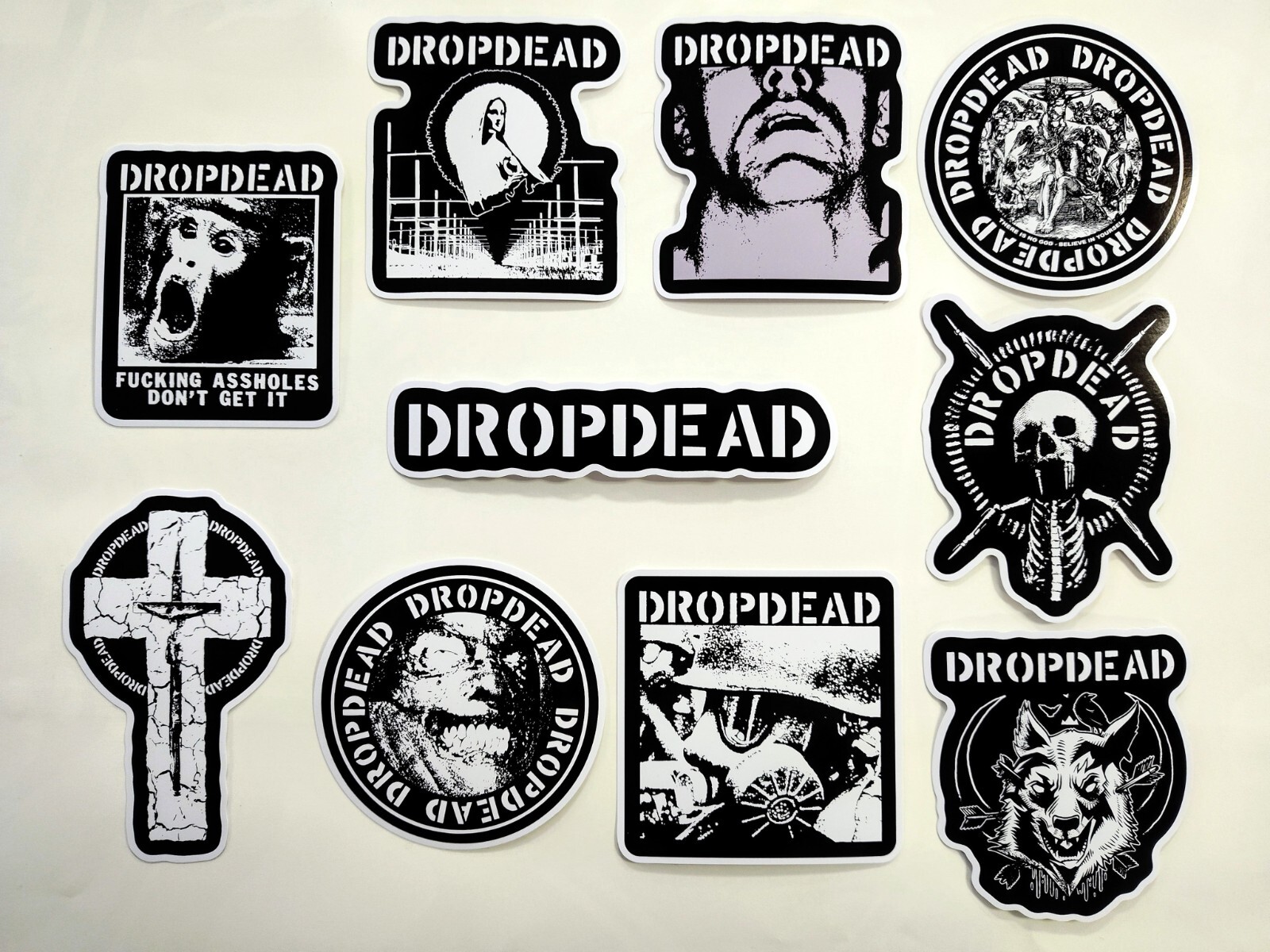 Sticker Pack (10 Stickers) PowerViolence Crust Hard Grindcore Hardcore Punk Band