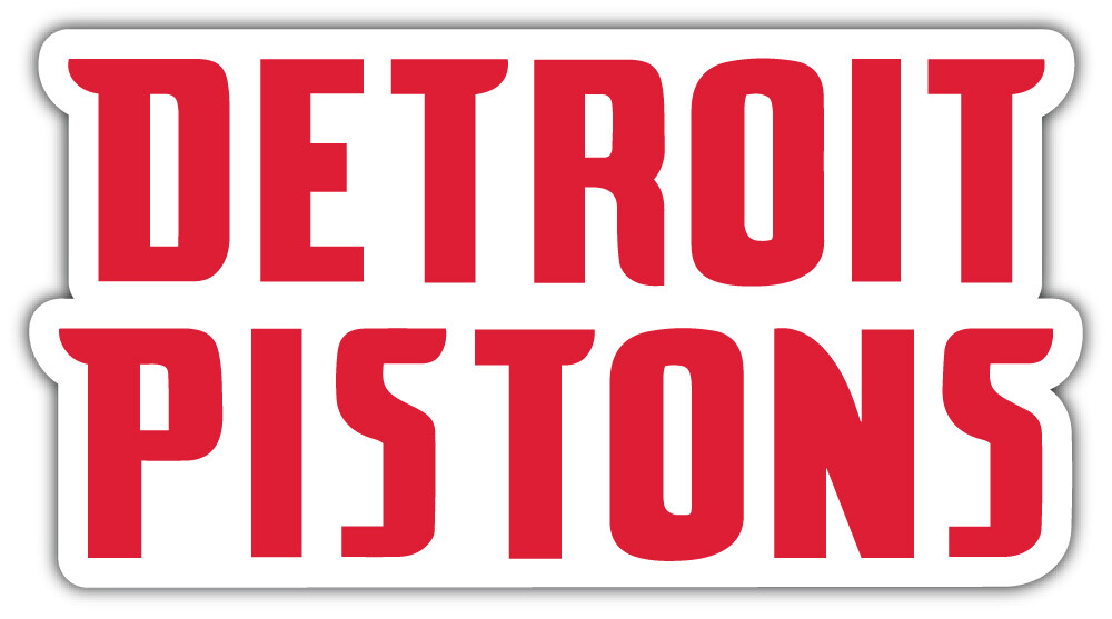 Detroit Pistons NBA Basketball Car Bumper Sticker Decal “SIZES” ID:9