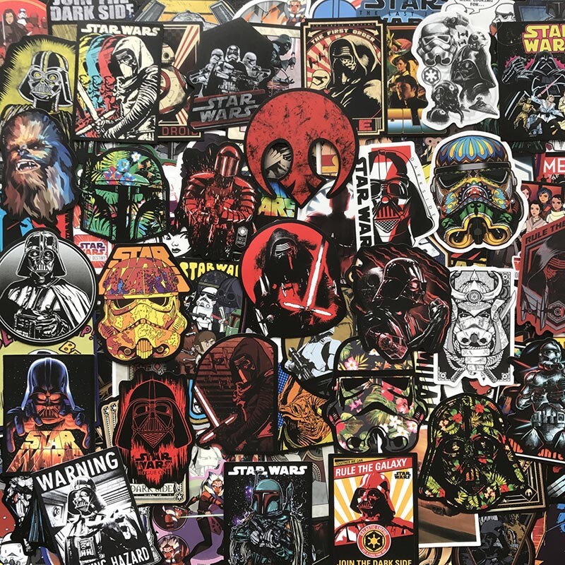 100Pcs Vinyl Star Wars Stickers Pack Bomb Car Laptop Skateboard Luggage Decals
