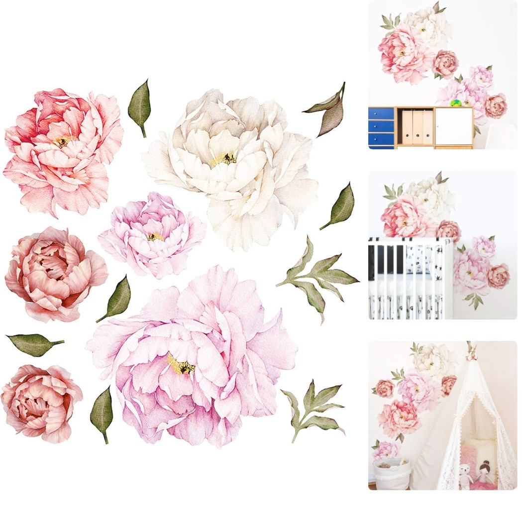 Nother Peonies Wall Decals Peony Floral Wall Decal Rose Bouquet Flowers Peel …